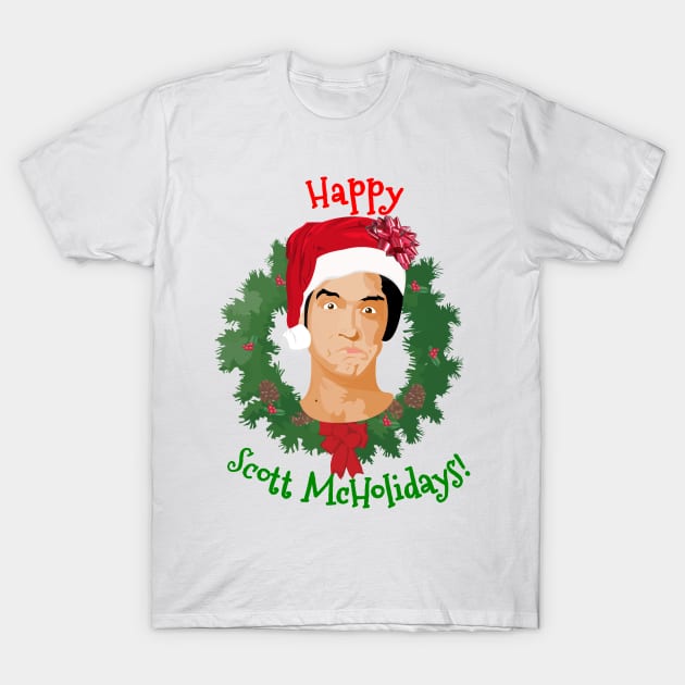 Happy Scott McHolidays T-Shirt by AjDreamCraft